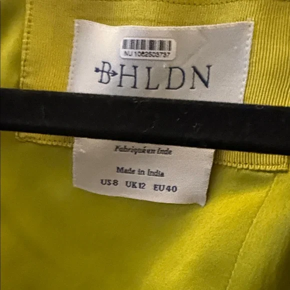 BHLDN Sage balloon puff sleeve fit & flare mini dress wedding cocktail party 8 - Picture 2 of 8